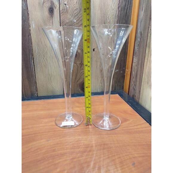 Pair Vintage Toscany Degas Champagne Crystal Glass 6 Oz Tall Hallow Flute Stem - Picture 4 of 4